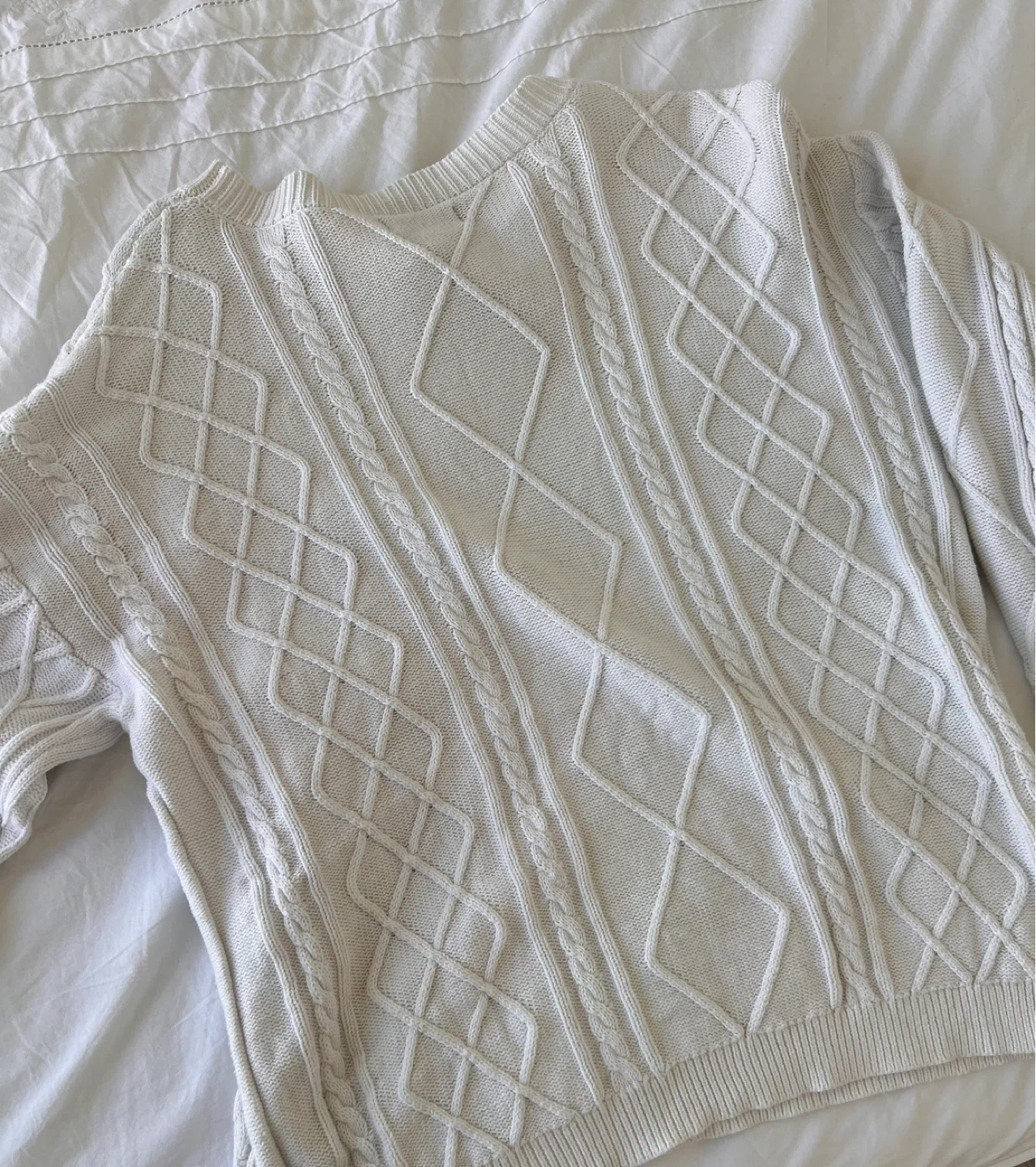 Edikted Cream Cable Knit Sweater - photo 4