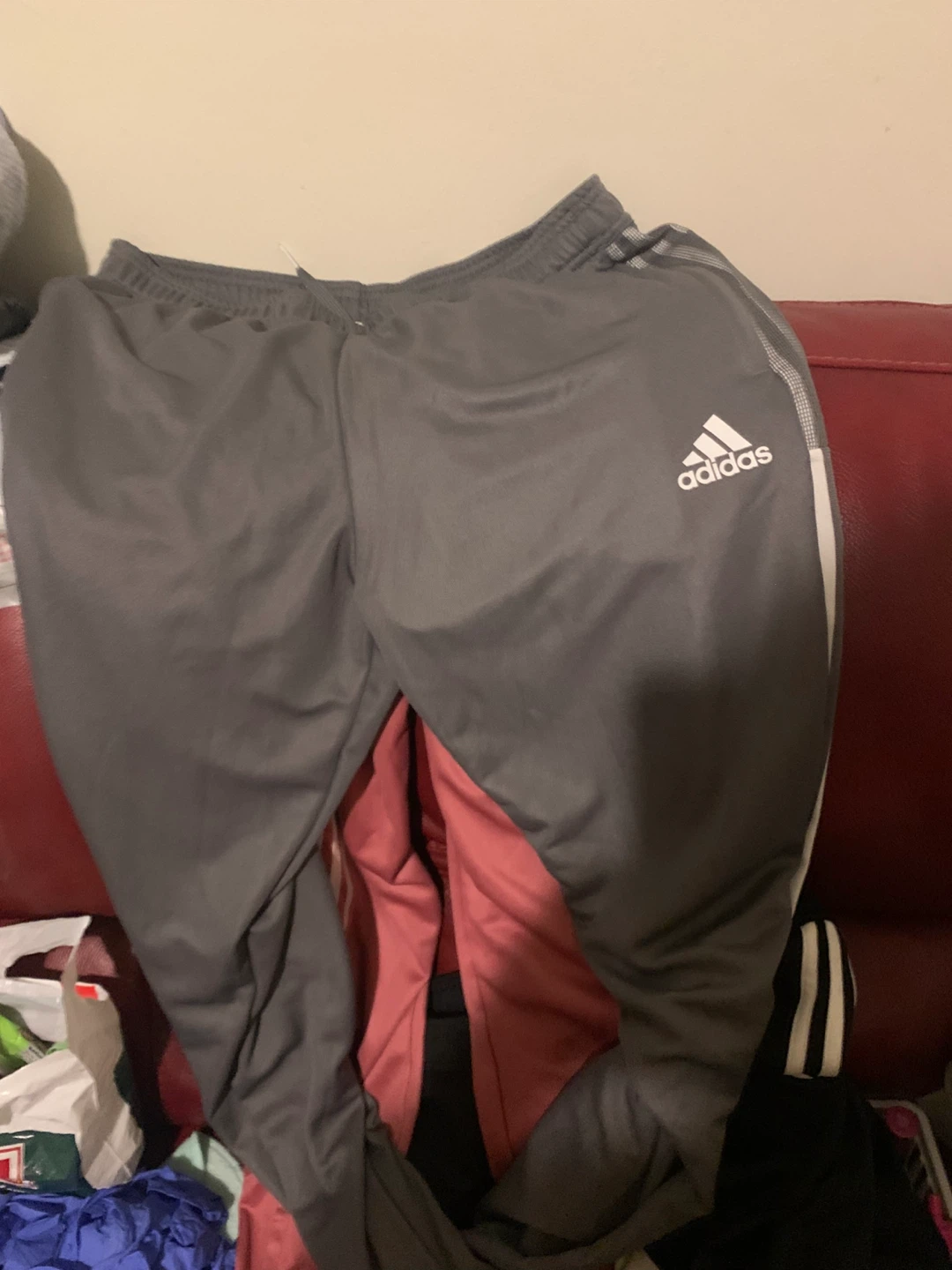Adidas Men's Gray Track Pants