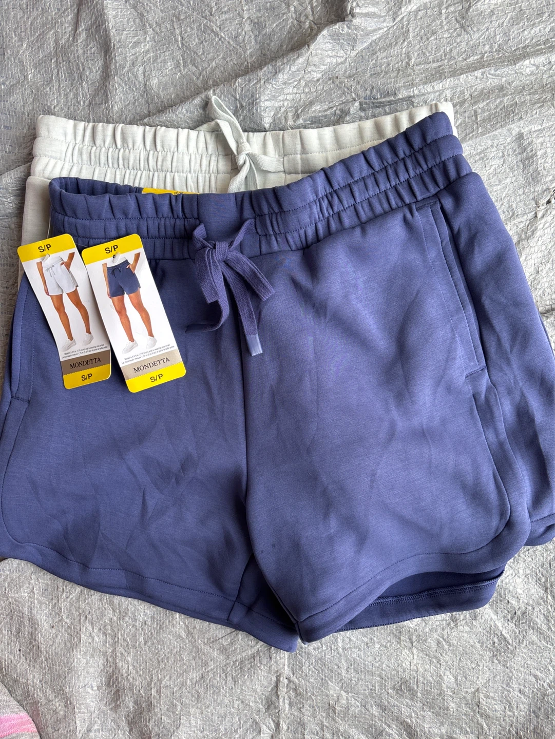 Mondetta Women's Athletic Shorts - Blue & Grey