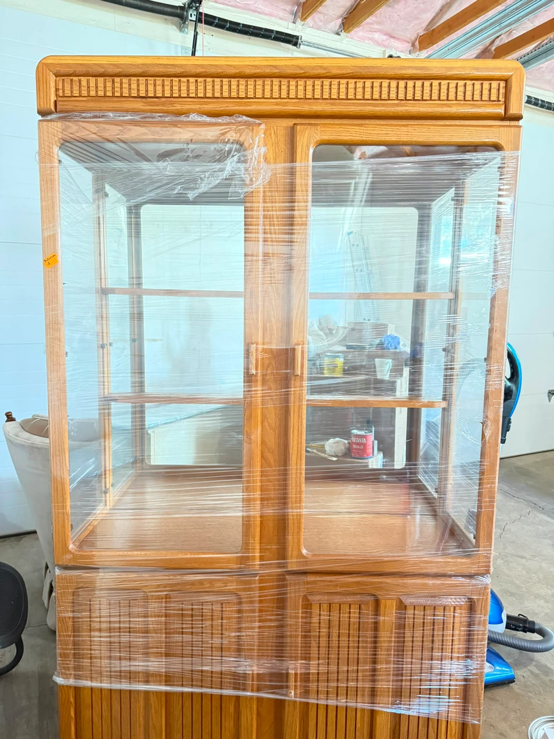Wooden Display Cabinet with Glass Doors - photo 2