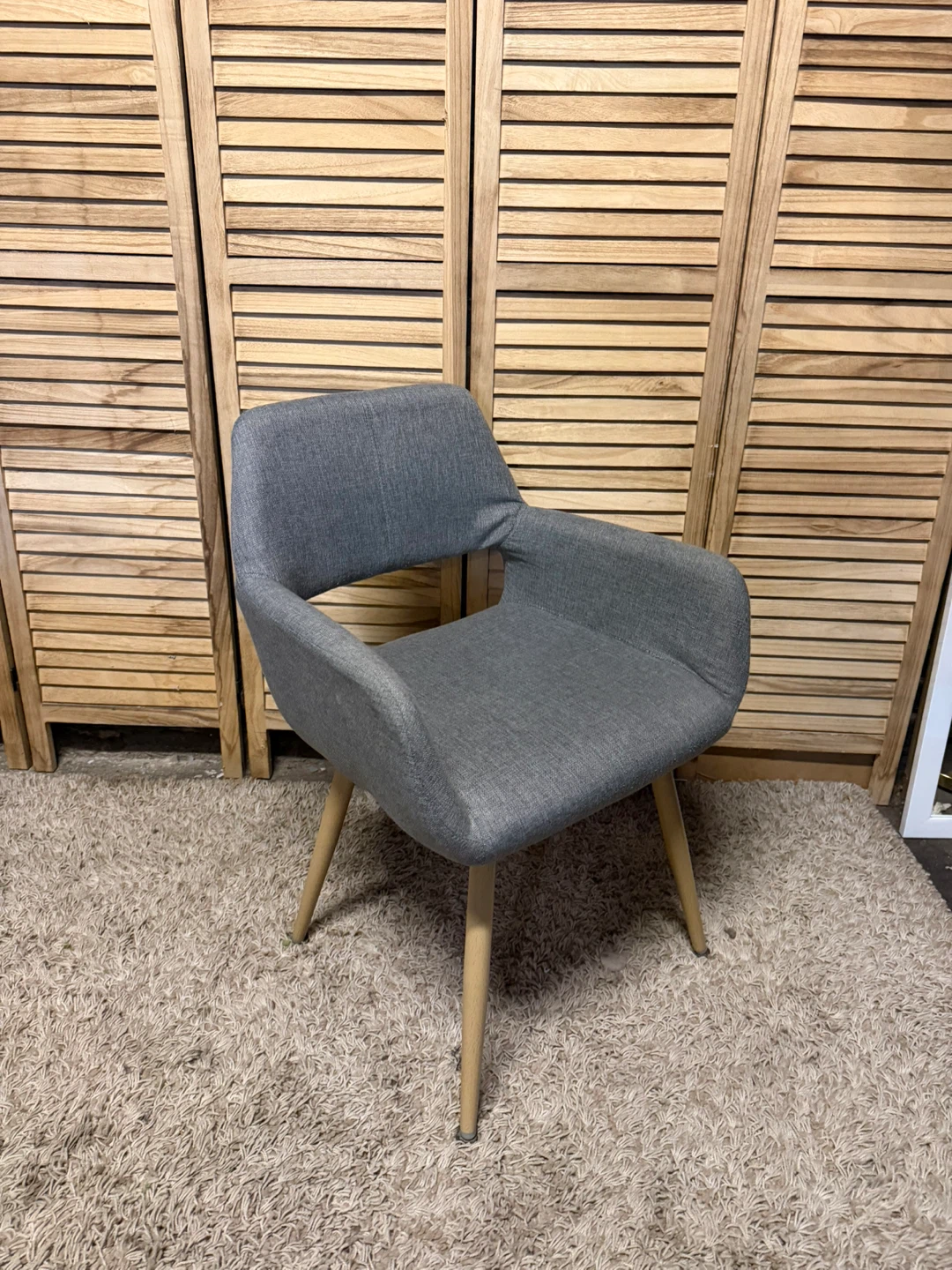 Gray Fabric Accent Chair - photo 3