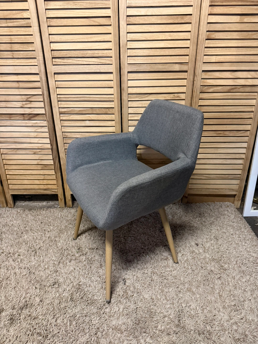 Gray Fabric Accent Chair - photo 2
