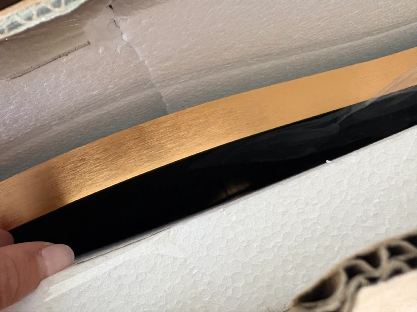 BNIB Asymmetrical Mirror in Gold Frame - photo 5