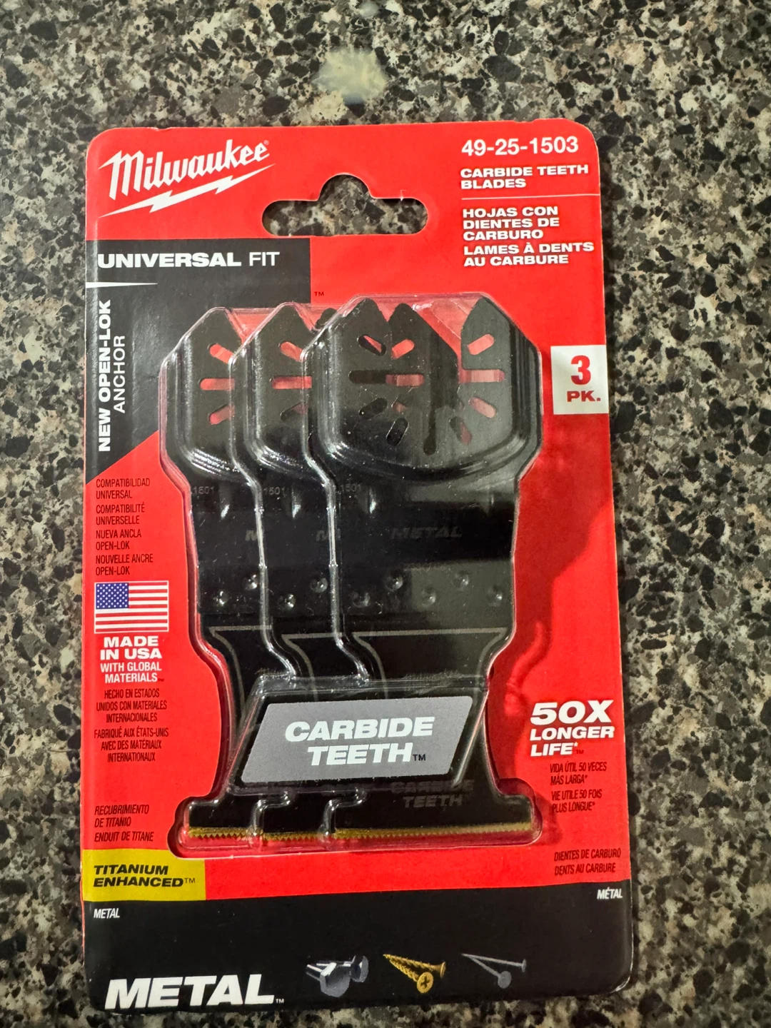 Milwaukee Universal Fit Carbide Teeth Blades 3 PK
