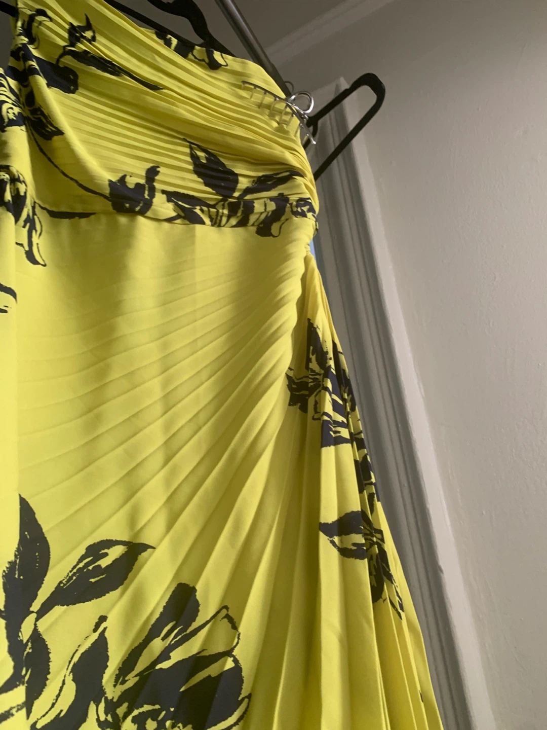 Nicole Miller Yellow Floral One Shoulder Dress US 10 - photo 4