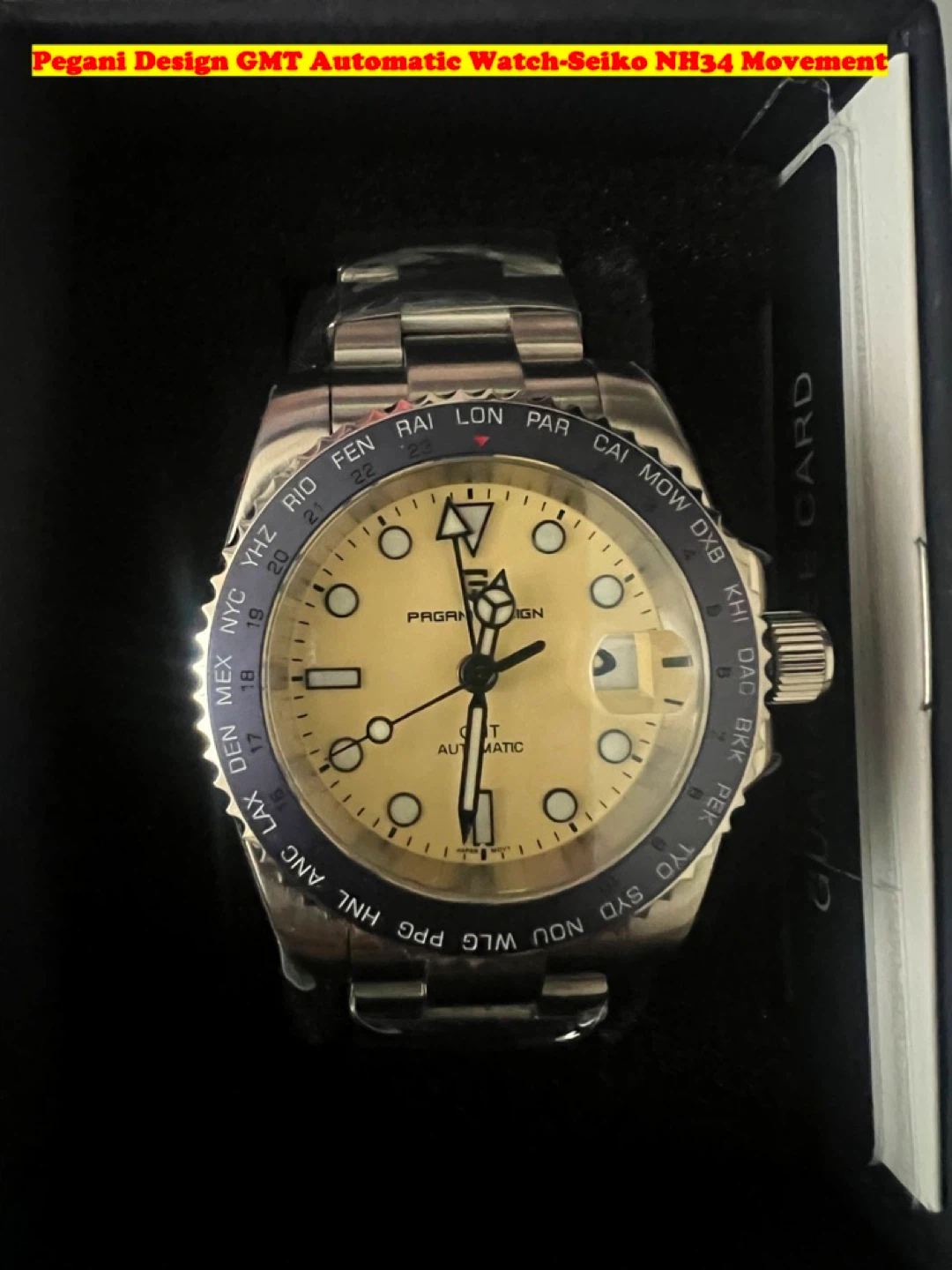 Pegani Design GMT (Seiko-NH34) Automatic Watch=NEW= - photo 2