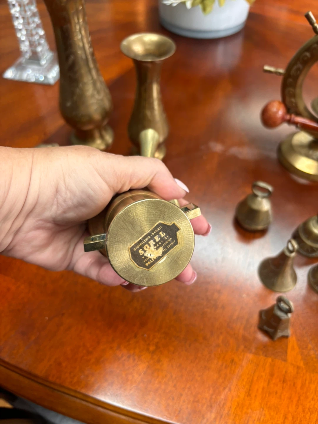 Vintage brass bells and brass vases - photo 5