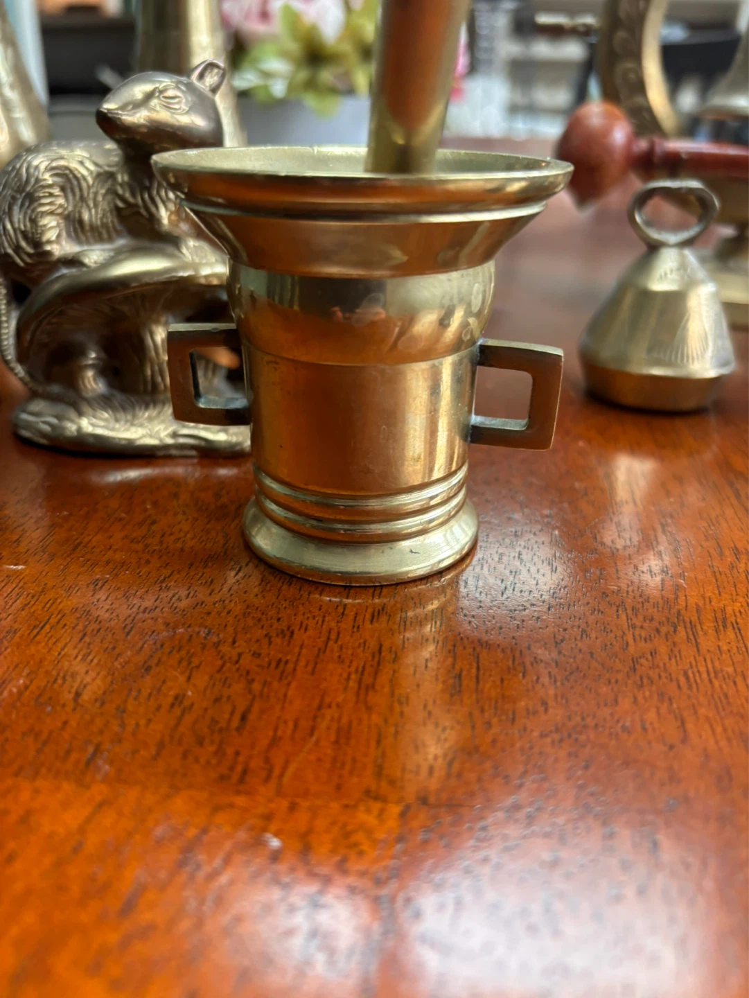 Vintage brass bells and brass vases - photo 4