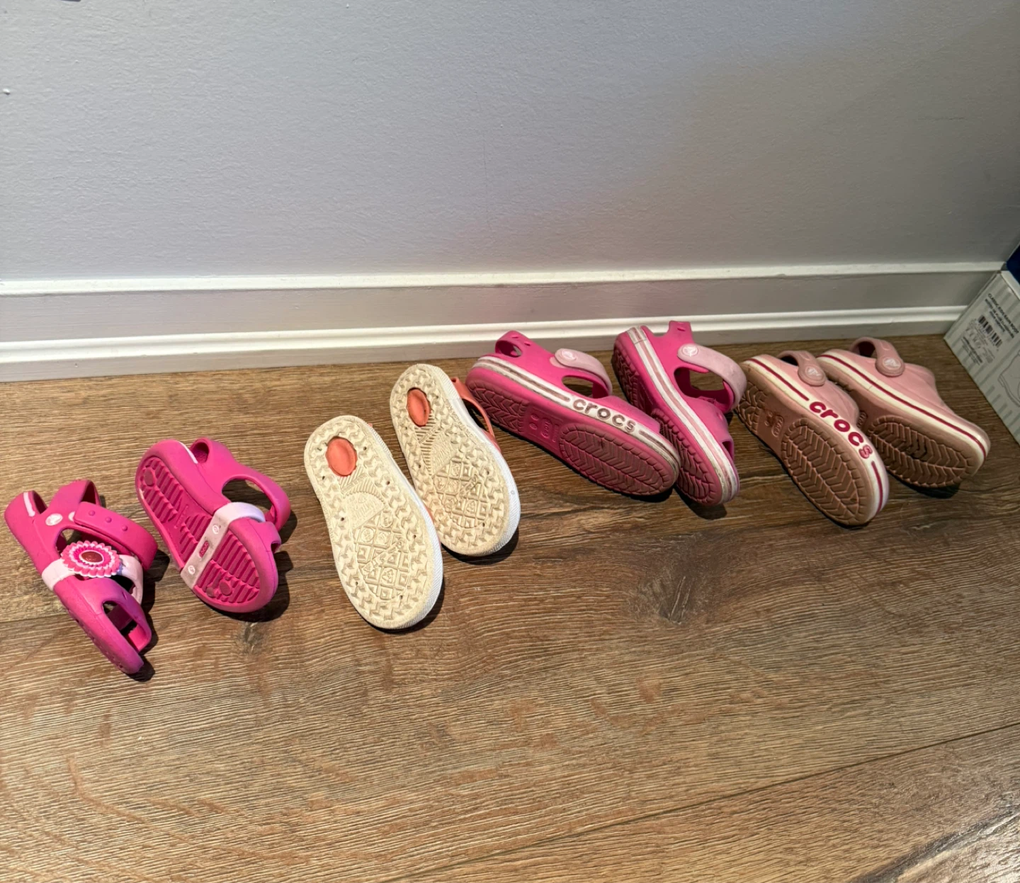 Kids' Pink Sandals and Crocs Bundle - Sizes 5-10 - photo 2