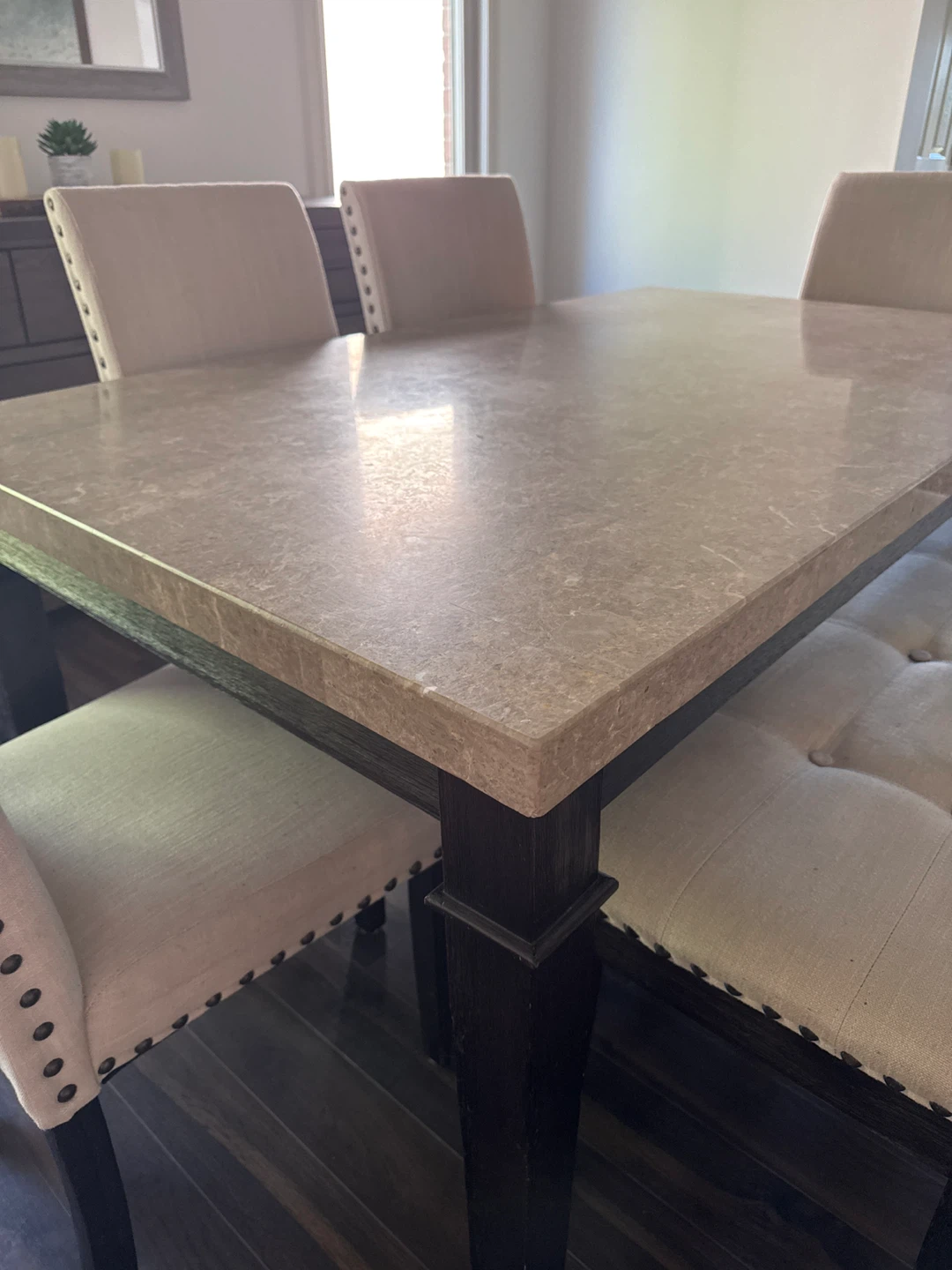 Real stone countertop  Dining Chairs and Bench