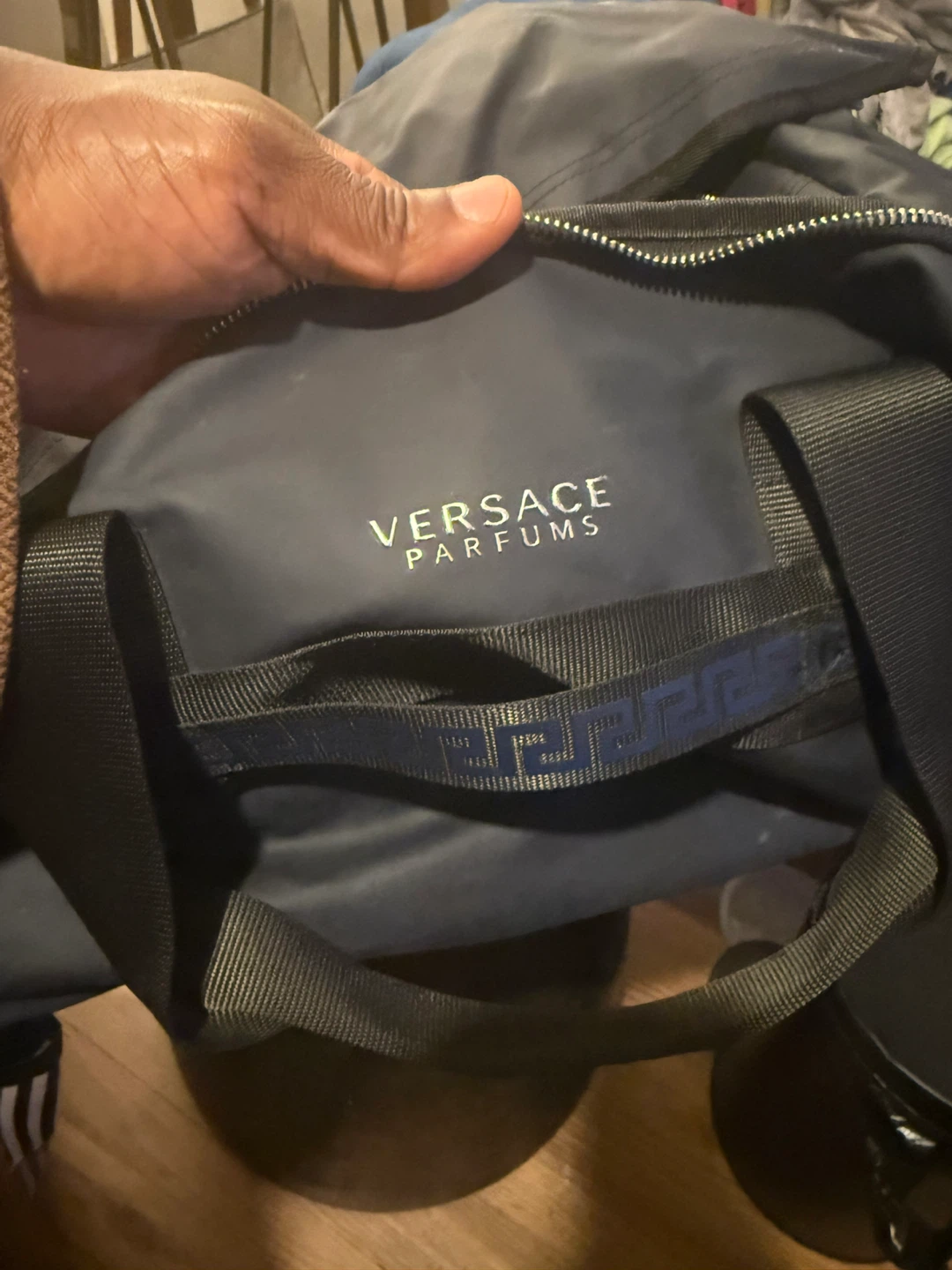 Versace Parfums Navy Blue Duffle Bag - photo 2