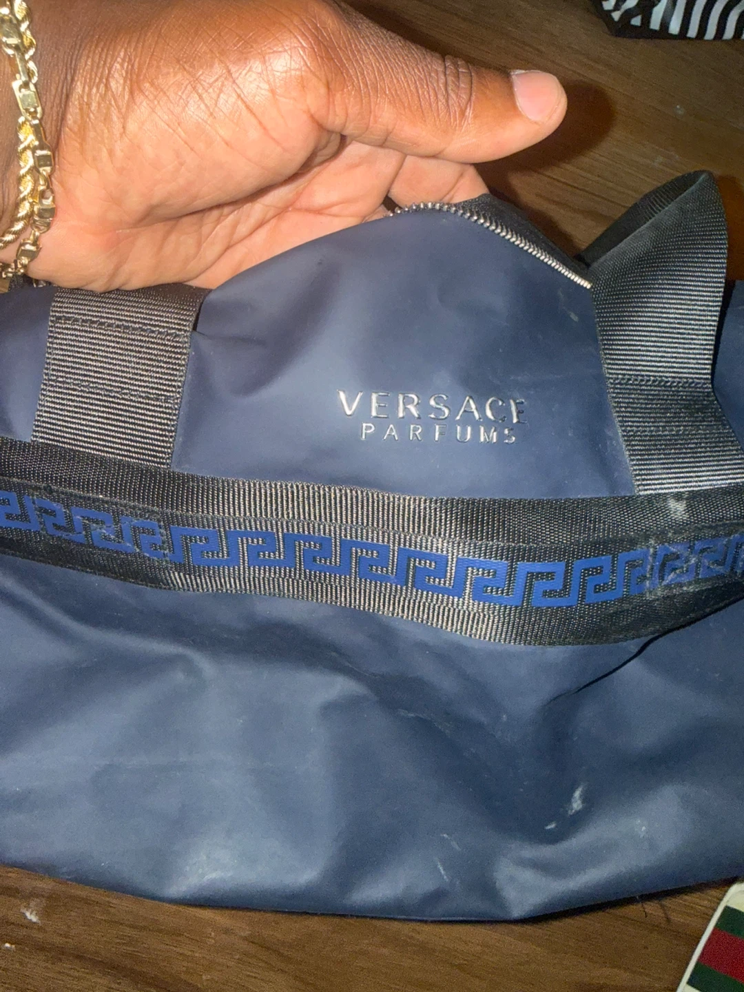 Versace Parfums Navy Blue Duffle Bag - photo 3