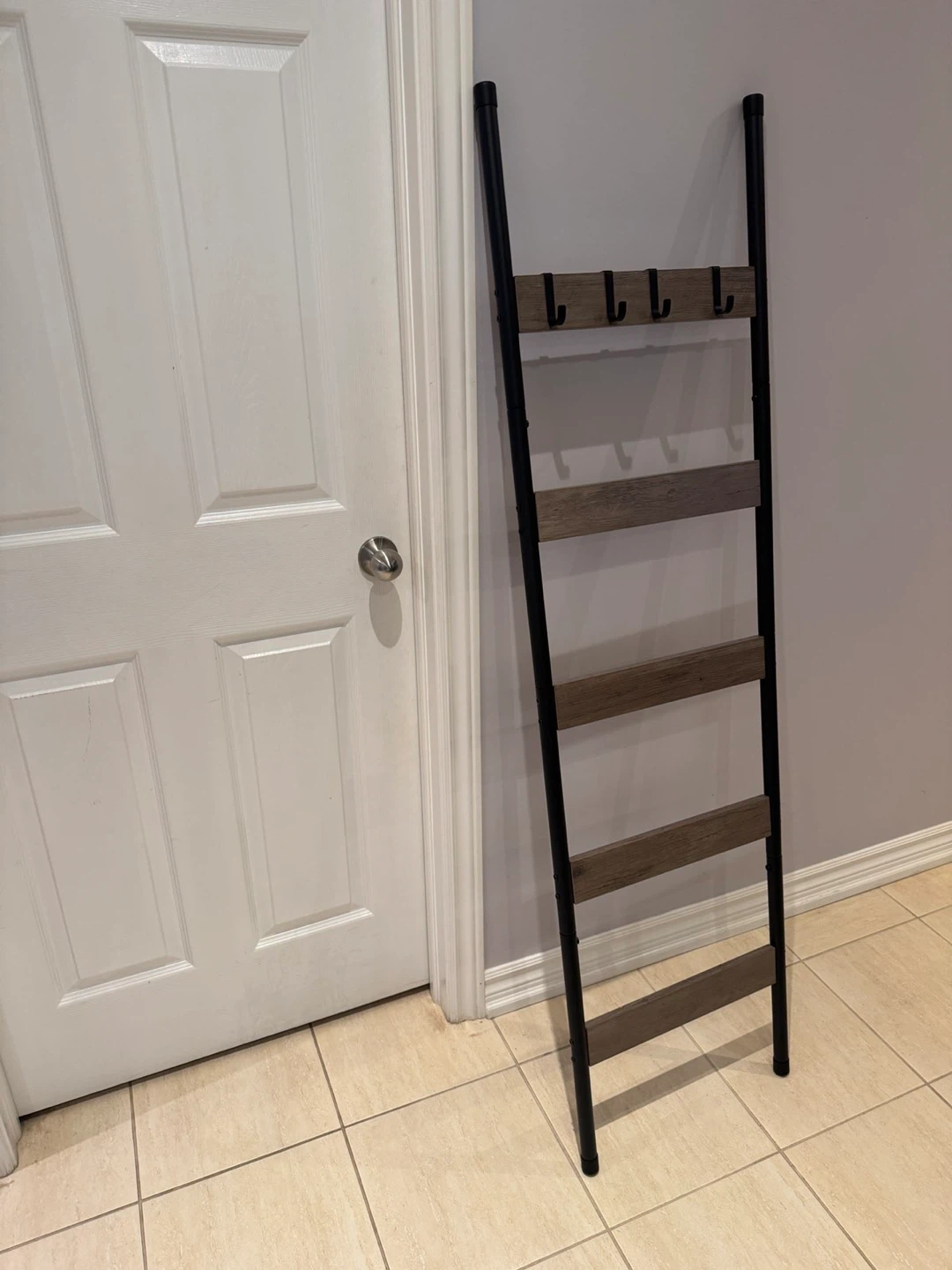Ladder Style Coat Rack with Hooks
