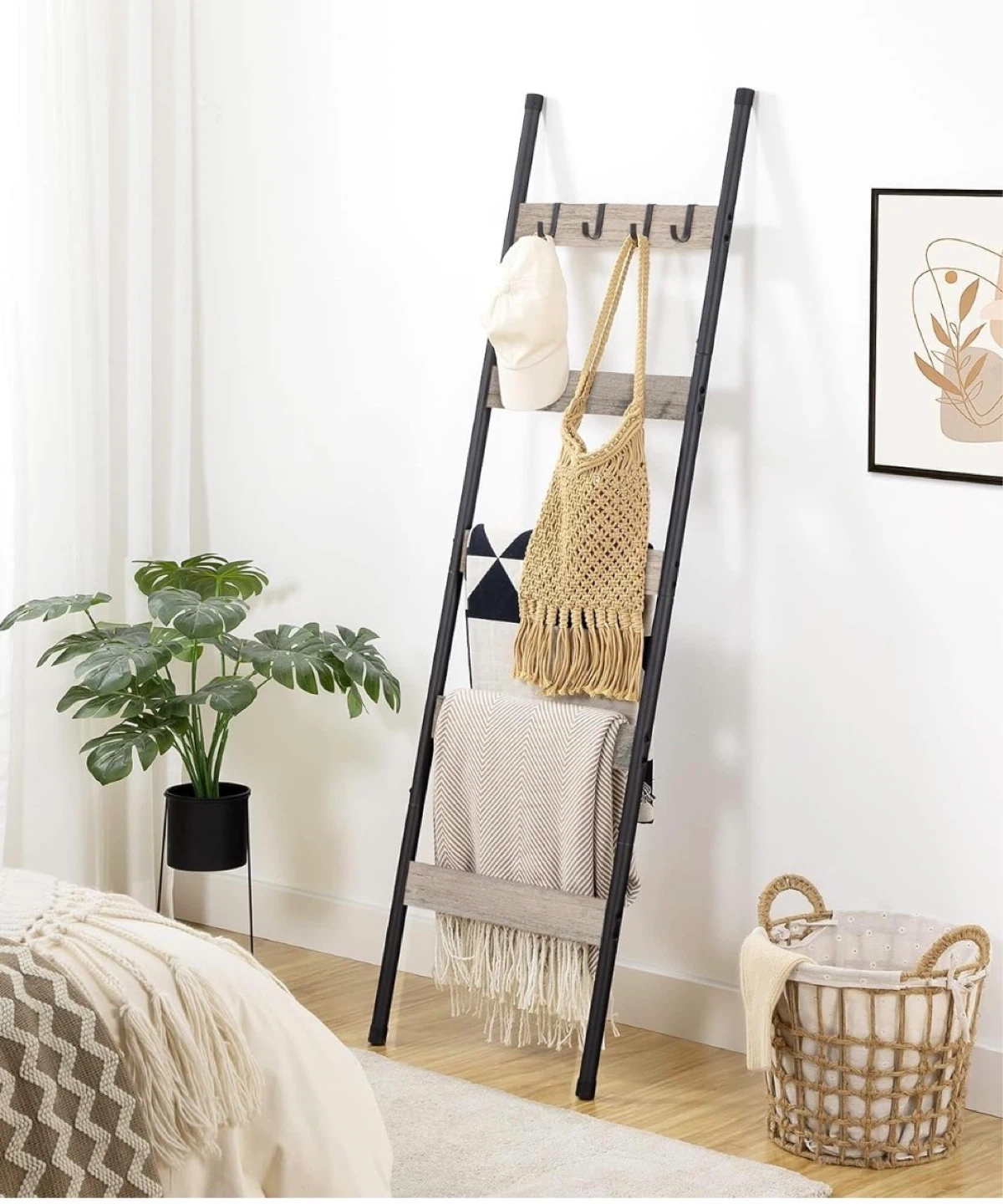 Ladder Style Coat Rack with Hooks - photo 3