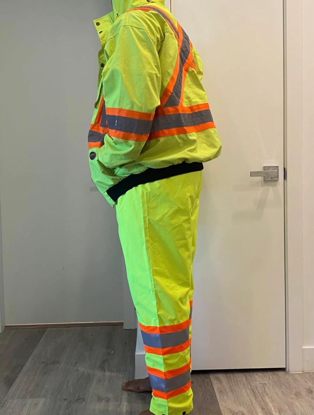 High Visibility Safety vest and trousers, 100% Waterproof - photo 3