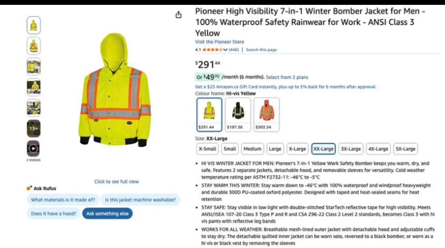 High Visibility Safety vest and trousers, 100% Waterproof - photo 4