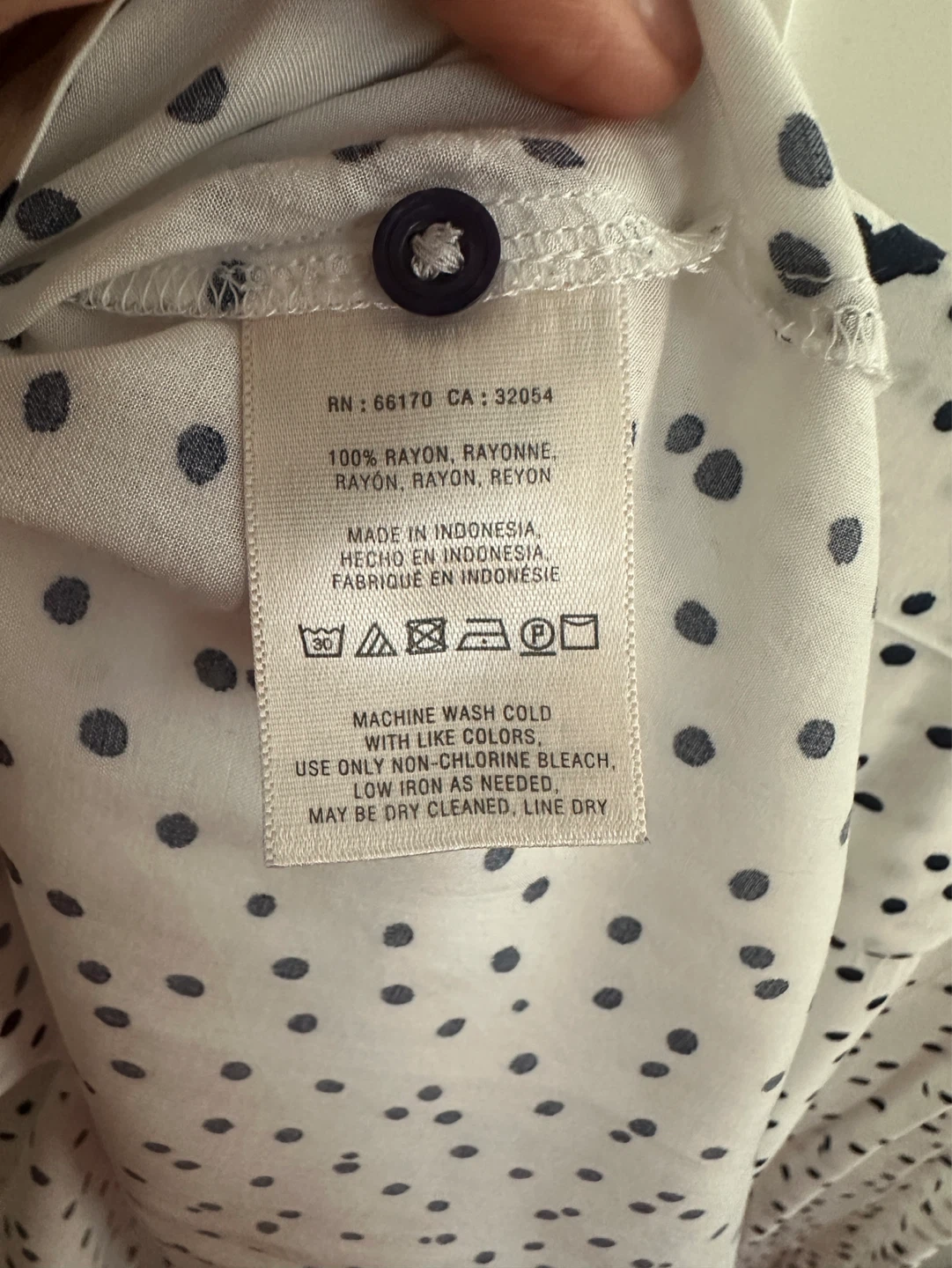 Maeve Polka Dot Button-Up Blouse Size 8 - photo 4