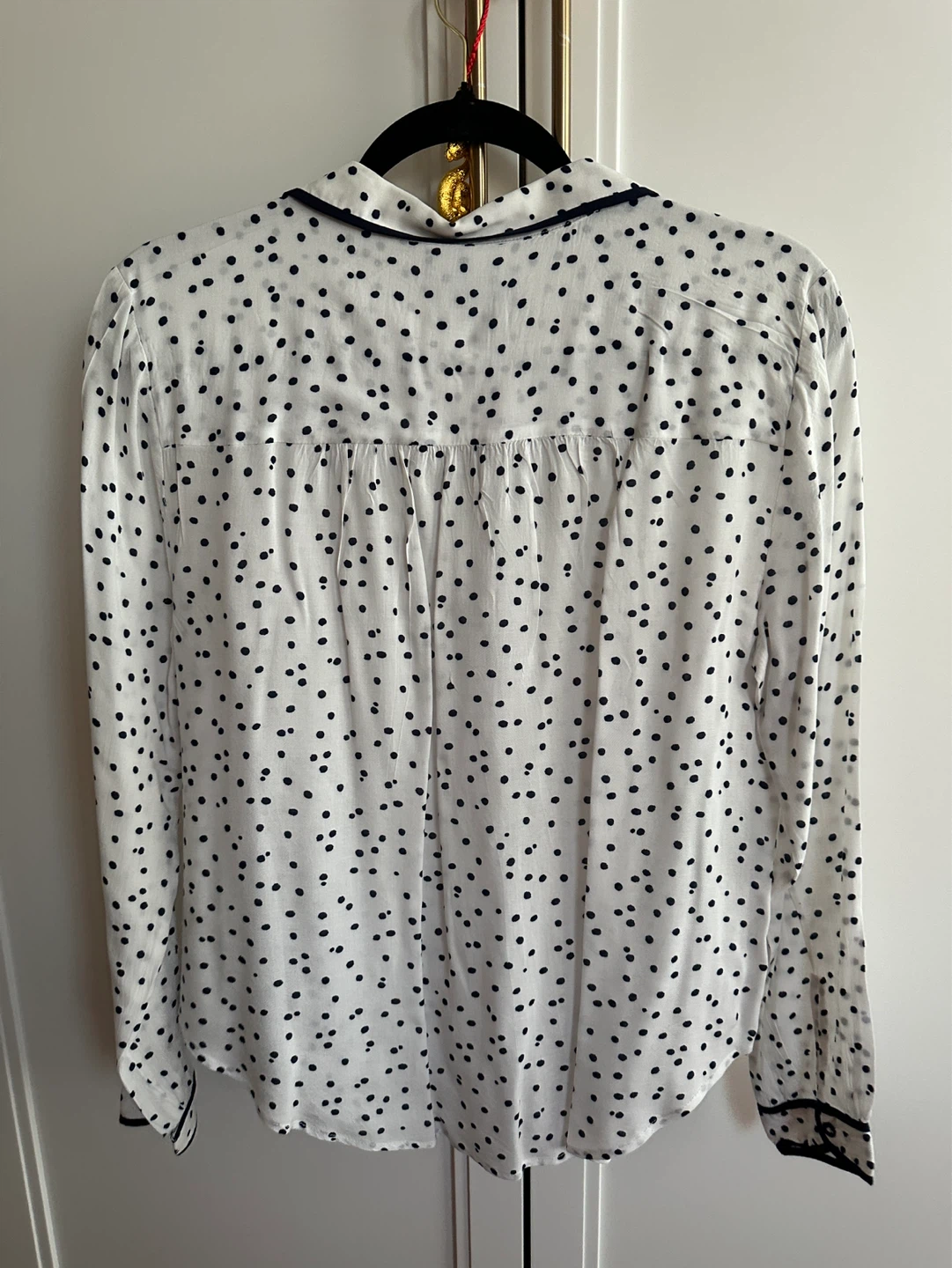 Maeve Polka Dot Button-Up Blouse Size 8 - photo 2