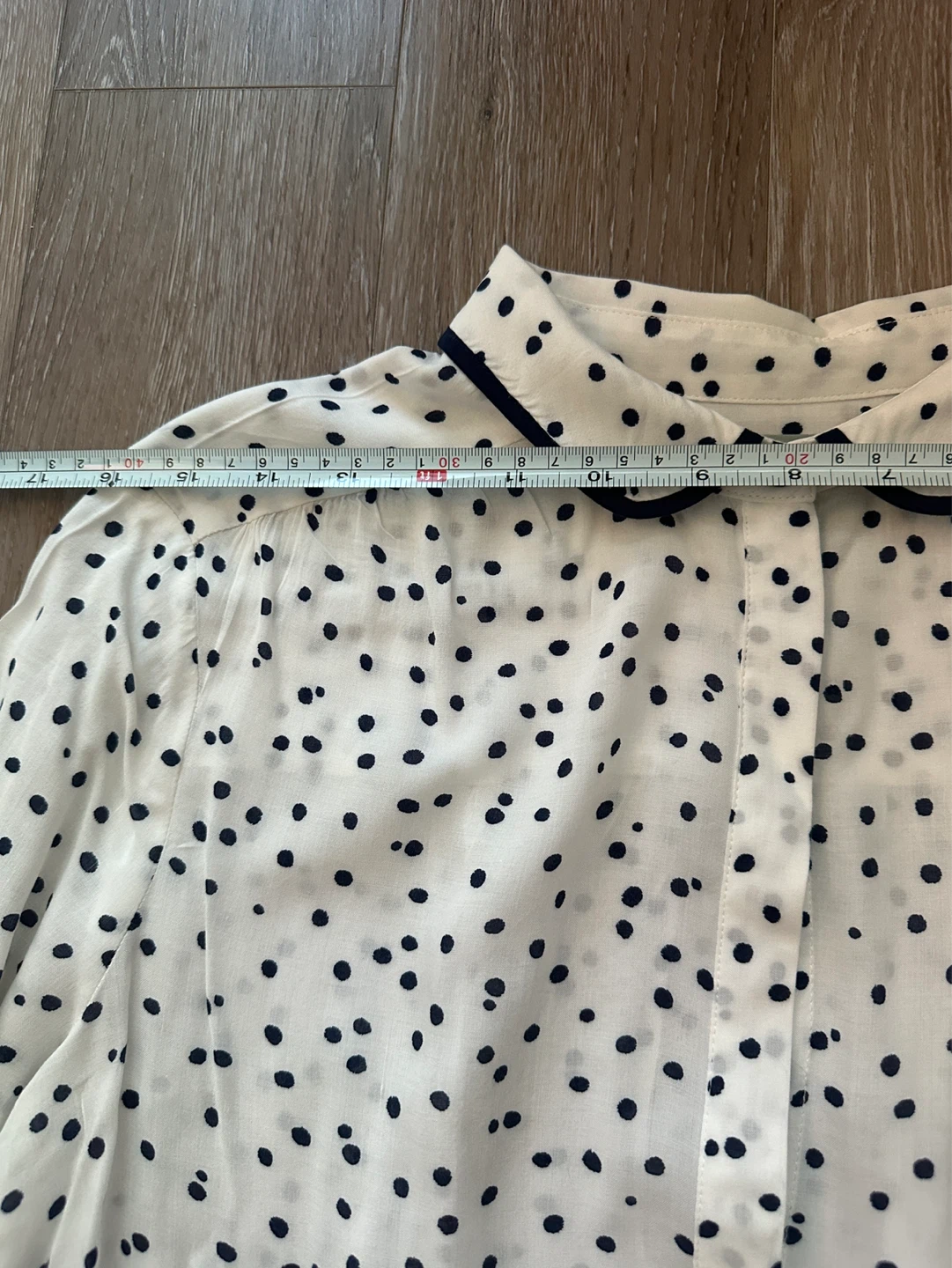 Maeve Polka Dot Button-Up Blouse Size 8 - photo 5