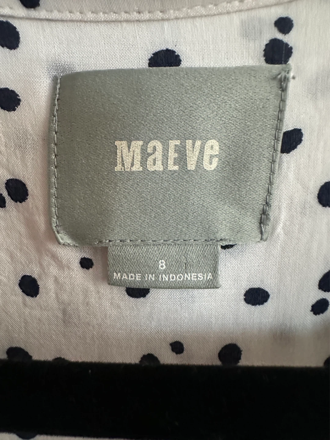 Maeve Polka Dot Button-Up Blouse Size 8 - photo 3