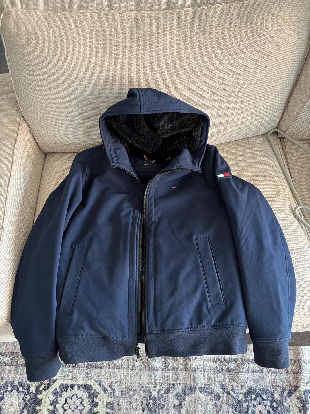 Tommy Hilfiger Men's Navy Sherpa Jacket