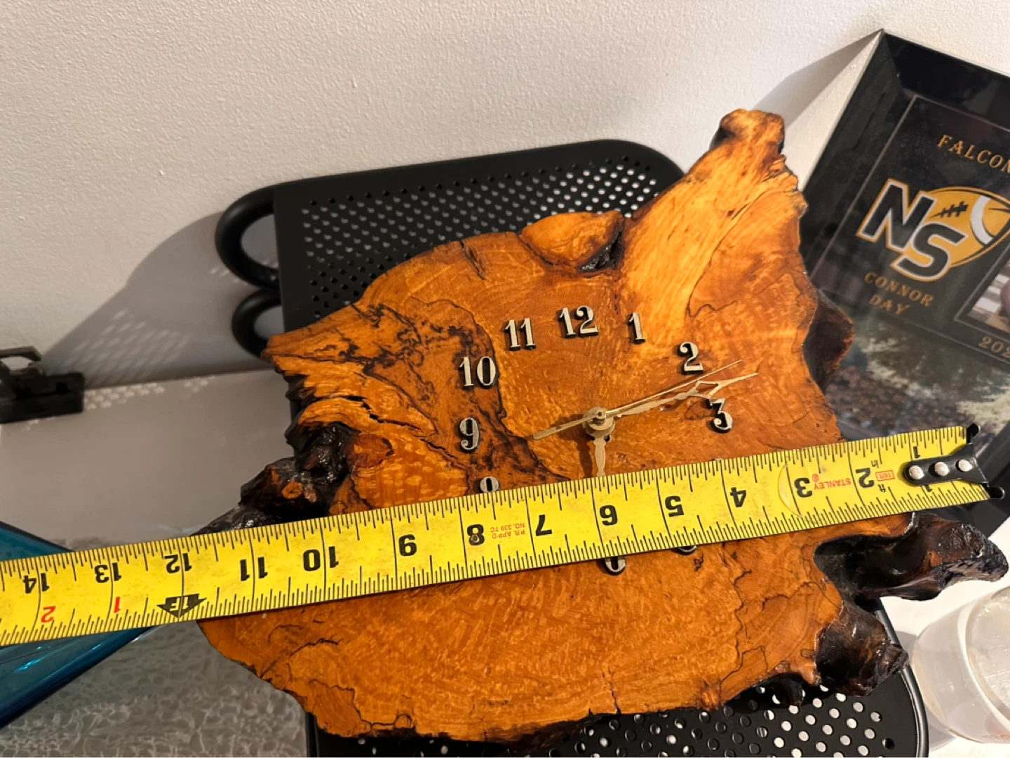Wooden Slice Wall Clock - photo 2