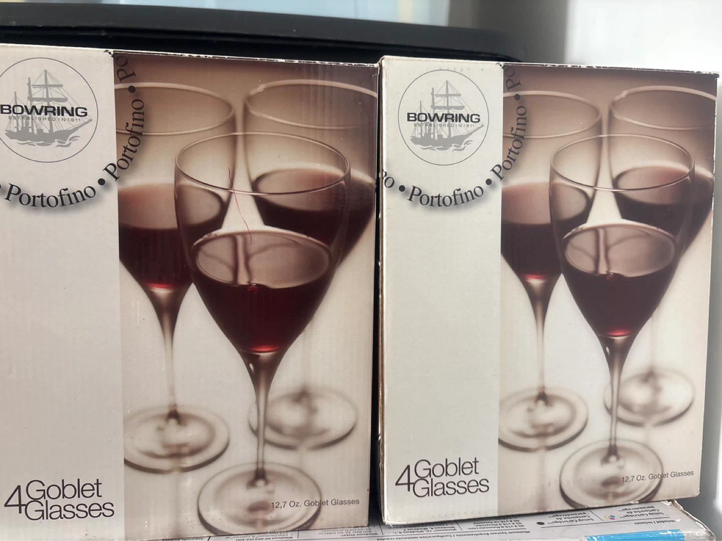 Bowring Portofino 4 Goblet Glasses