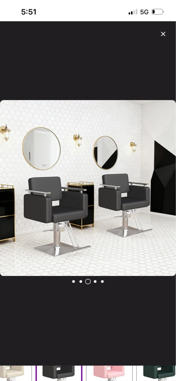 New Black Salon Chair with Swivel and Height Adjustment - photo 4