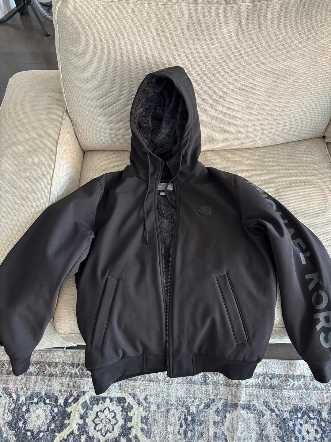 Michael Kors Black Hooded Jacket