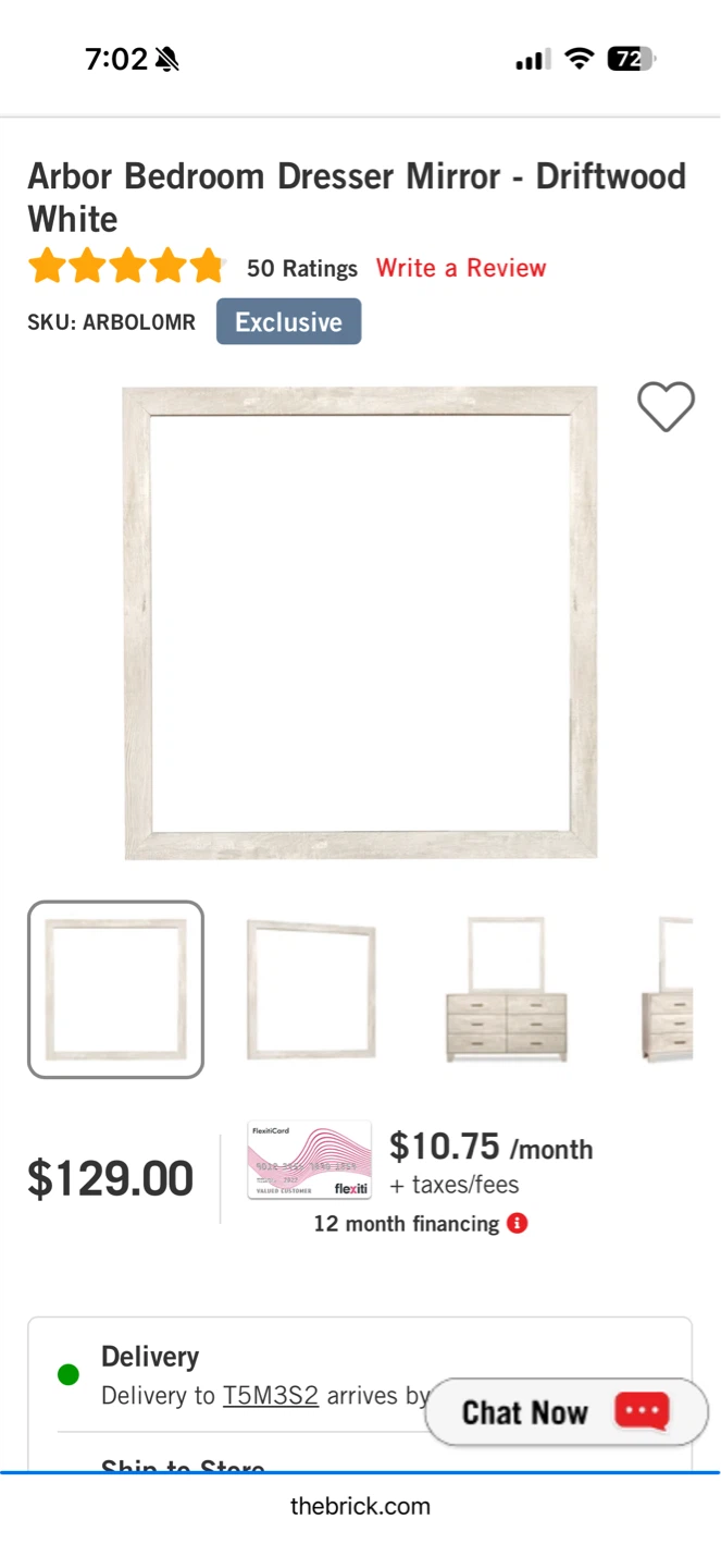 Arbor Bedroom 6-Drawer Dresser Mirror - Driftwood White - photo 4