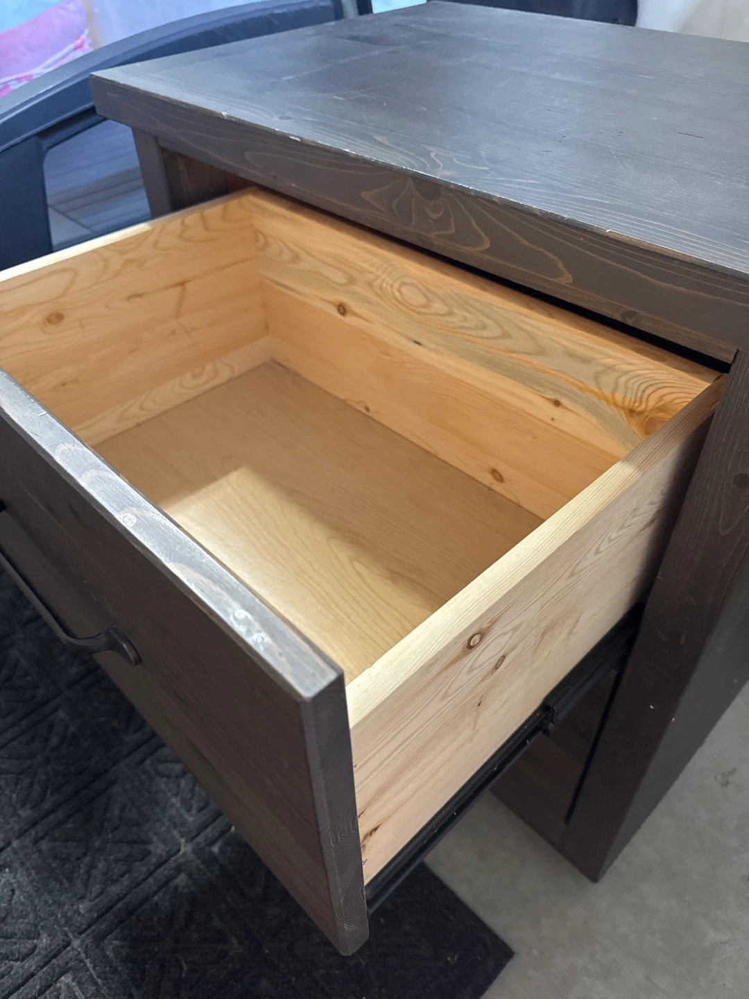 Wooden Nightstand with Two Drawers - photo 2