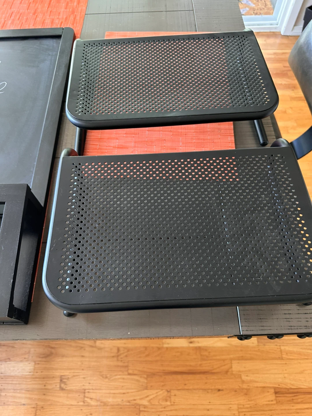 Set of 2 Black Metal Monitor Stands - photo 3
