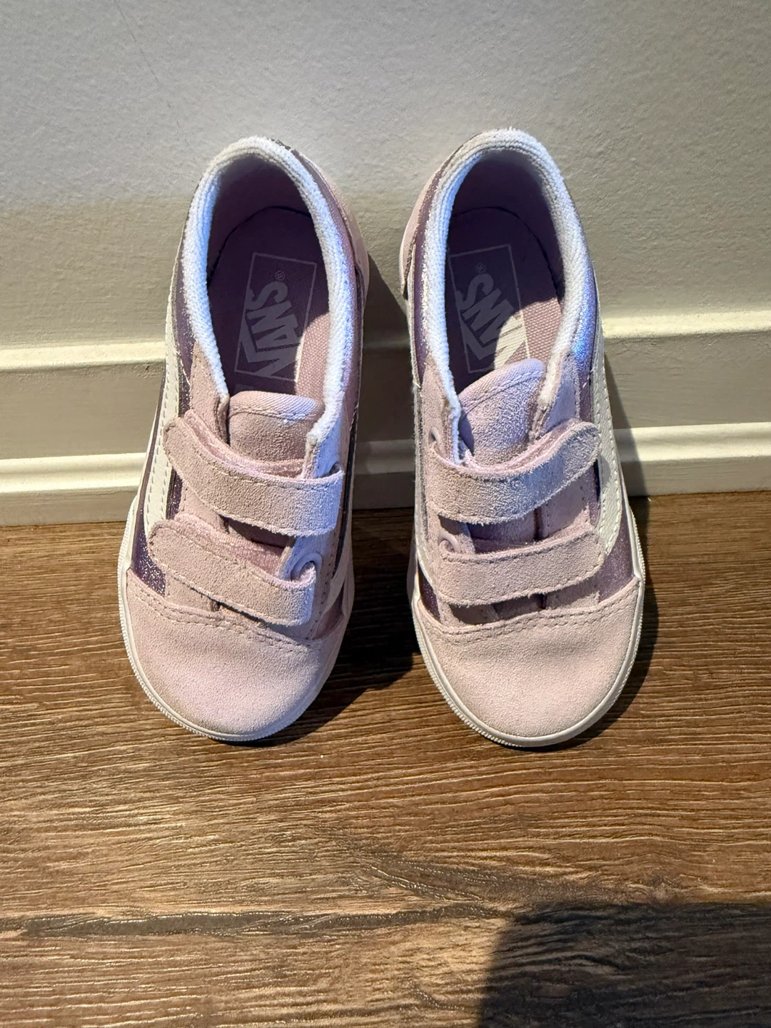 Vans Toddler Pink Glitter Old Skool V Shoes - photo 4
