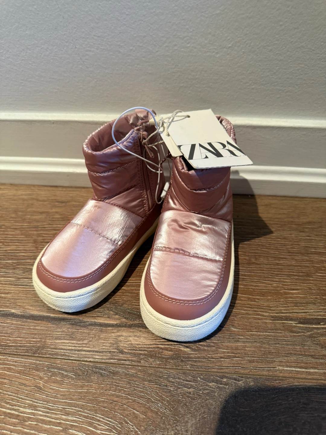 Zara Pink Puffer Boots - Size 22
