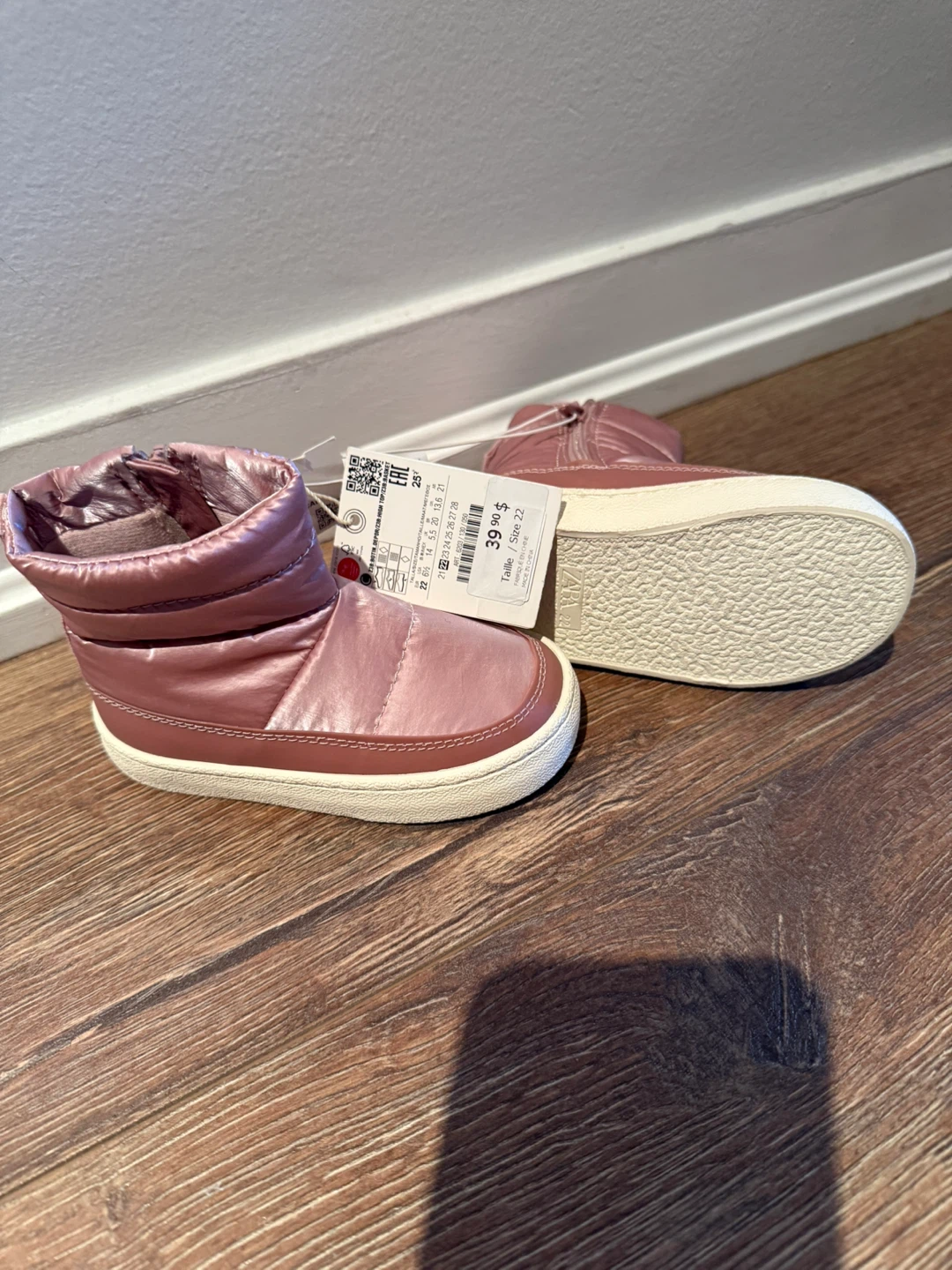 Zara Pink Puffer Boots - Size 22 - photo 4