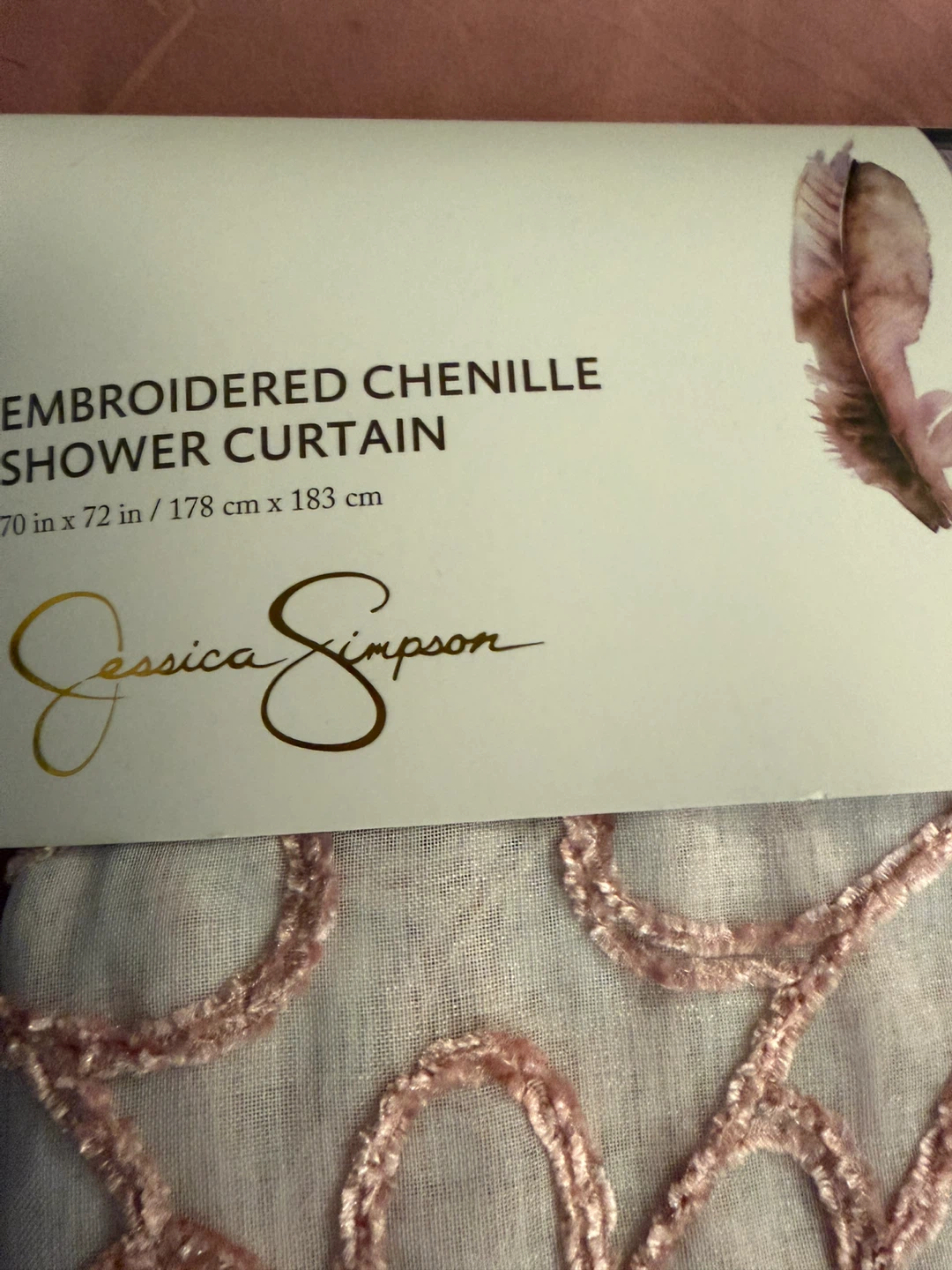 Jessica Simpson Embroidered Chenille Shower Curtain - photo 2