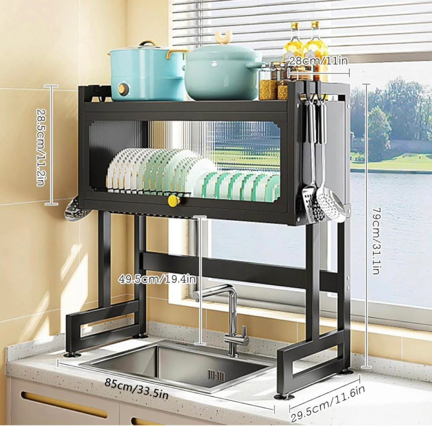 Kitchen Dish Rack with Cabinet - photo 2