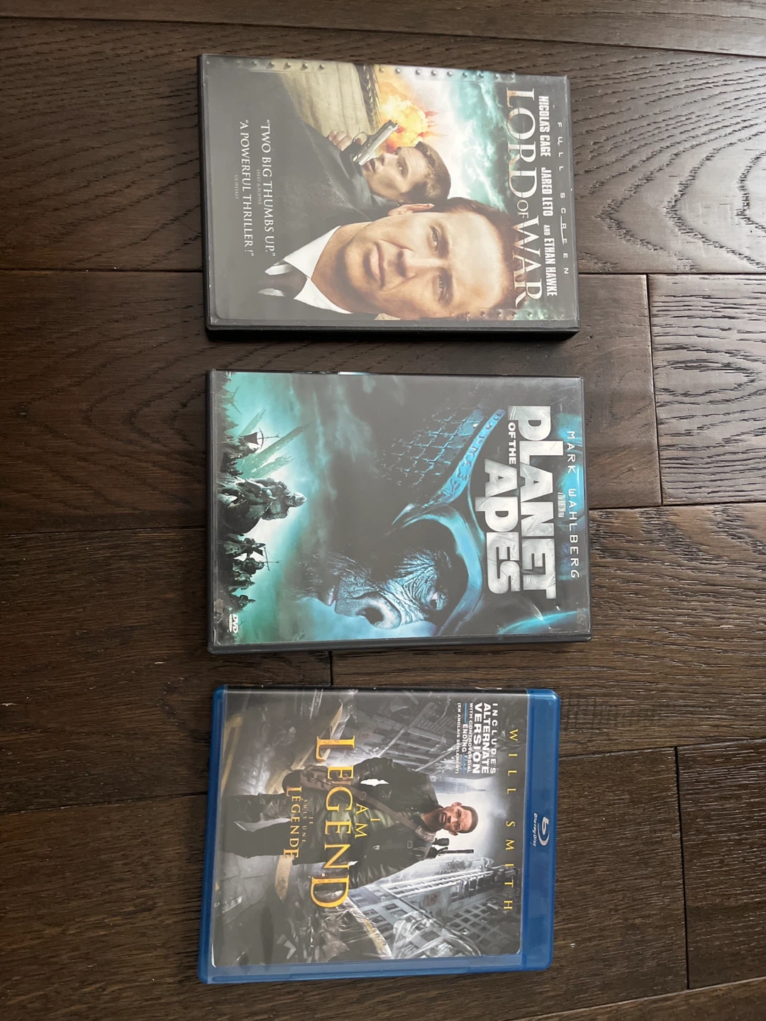 Lord of War, Planet of the Apes, I Am Legend DVDs/Blu-ray
