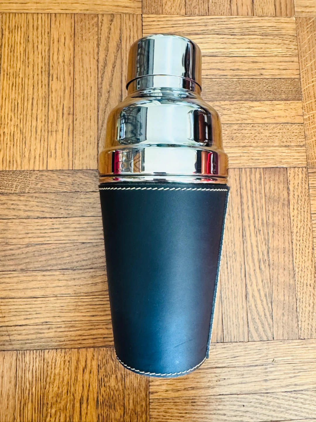 Black Leather Cocktail Shaker - new