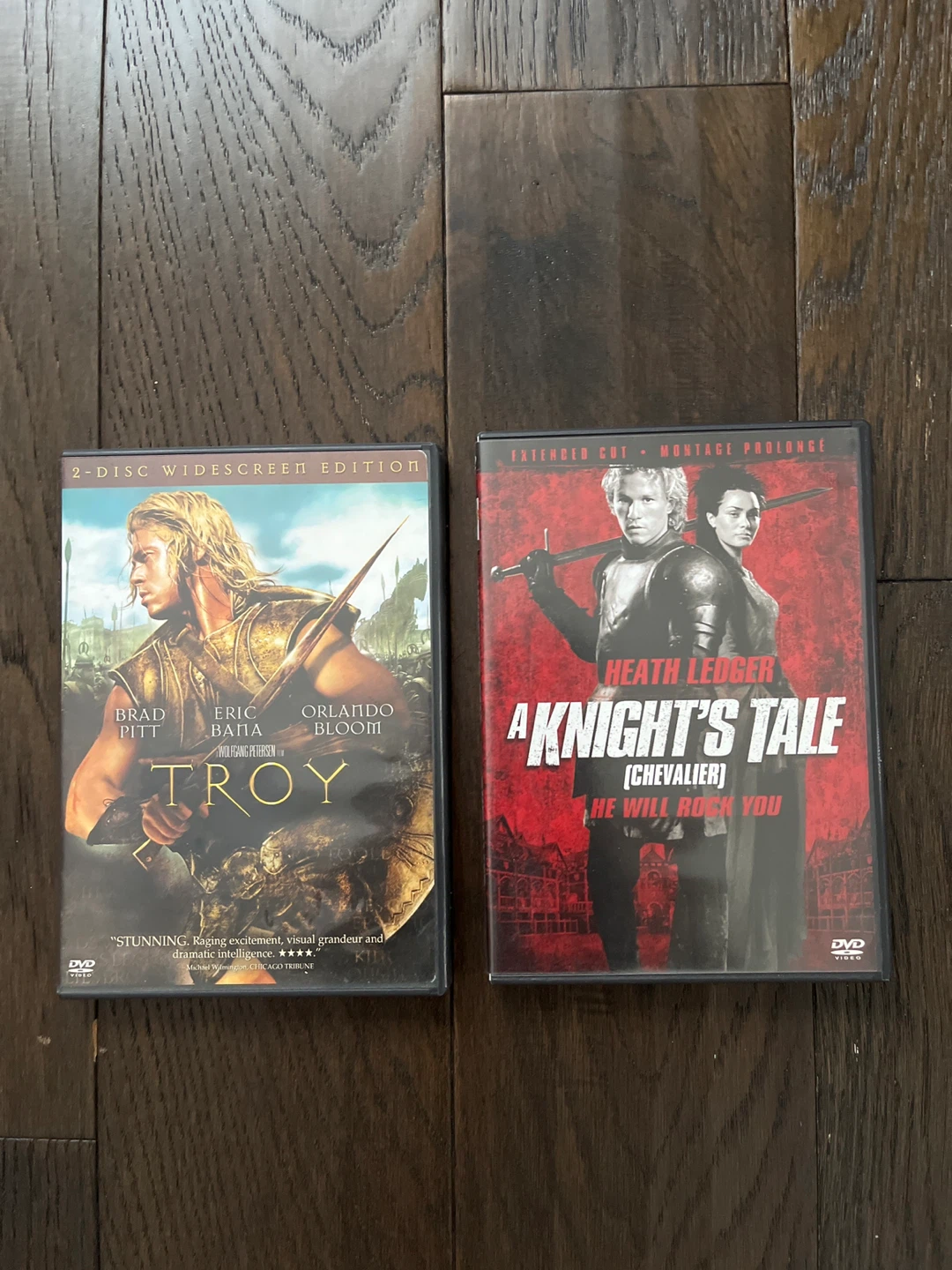 Troy and A Knight's Tale DVDs