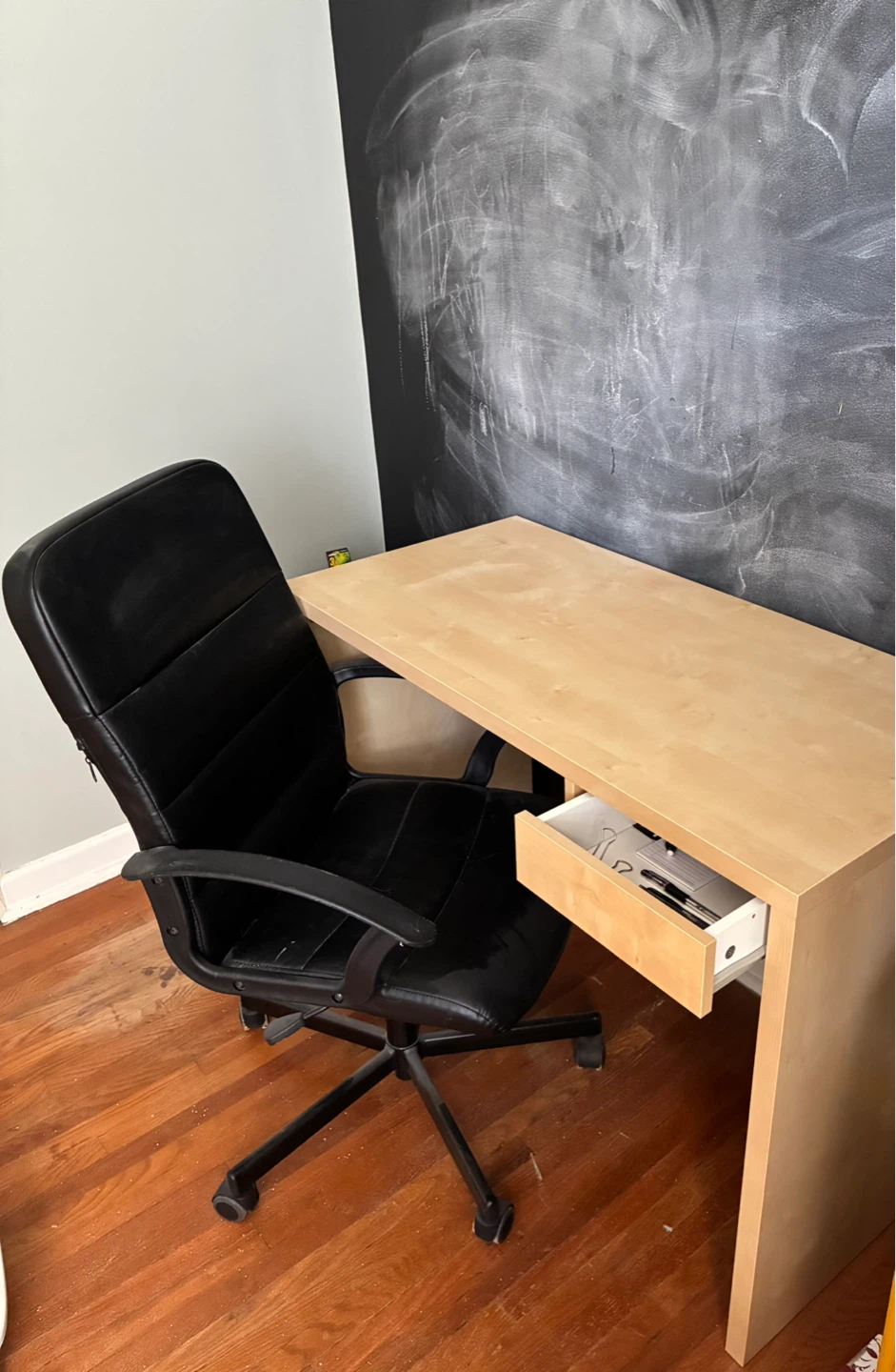 Light Wood Desk with Drawer