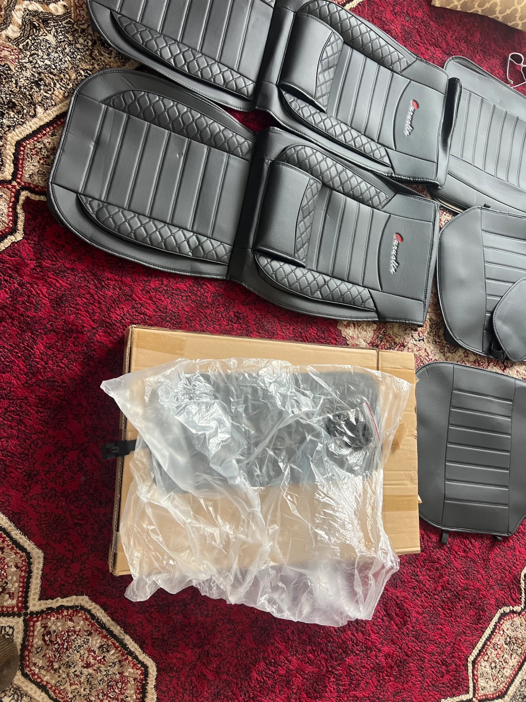 Black Leather Car Seat Covers - photo 2