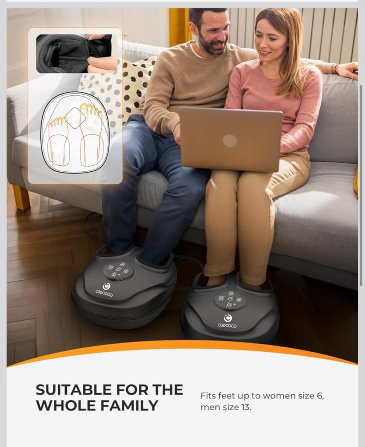Foot Massager with Heat and Compression M22 - photo 2