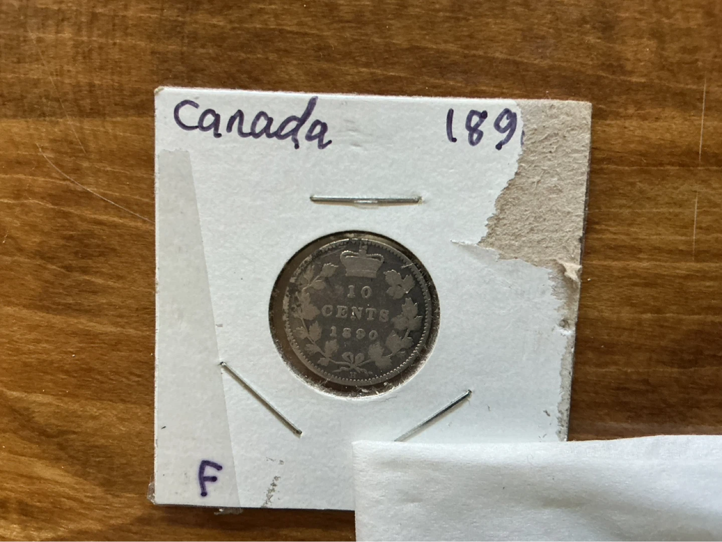 1890 Canadian 10 Cents Silver Coin !