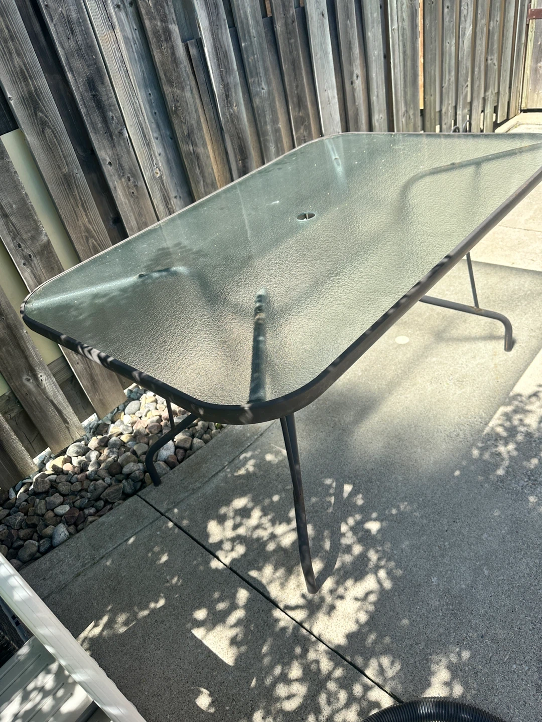 Outdoor Glass Top Patio Table
