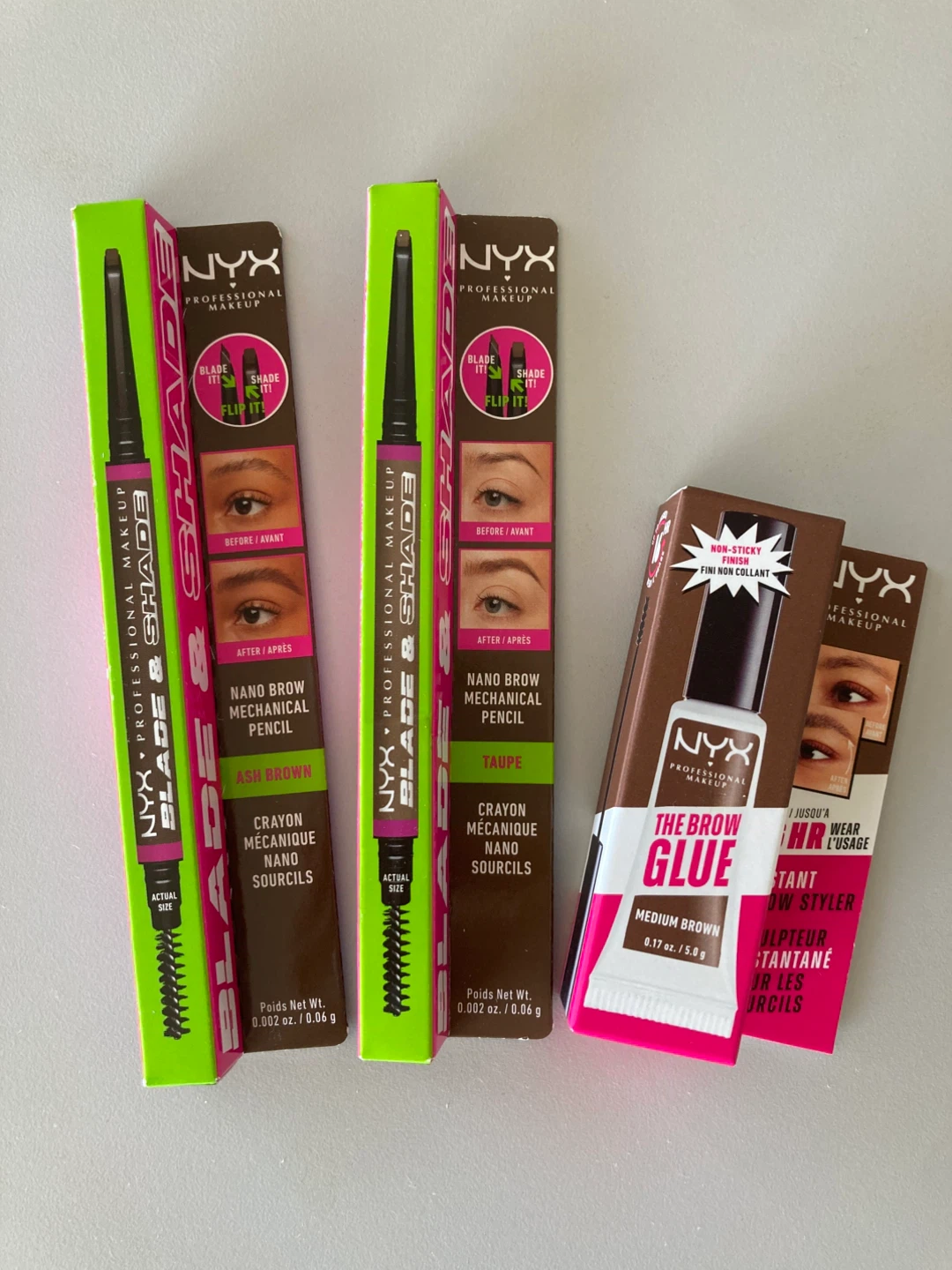 Nyx eyebrow makeup pencil and brow glue