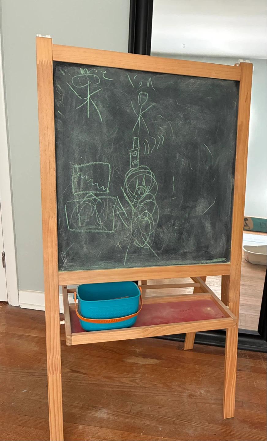 Wooden Easel Chalkboard for Kids