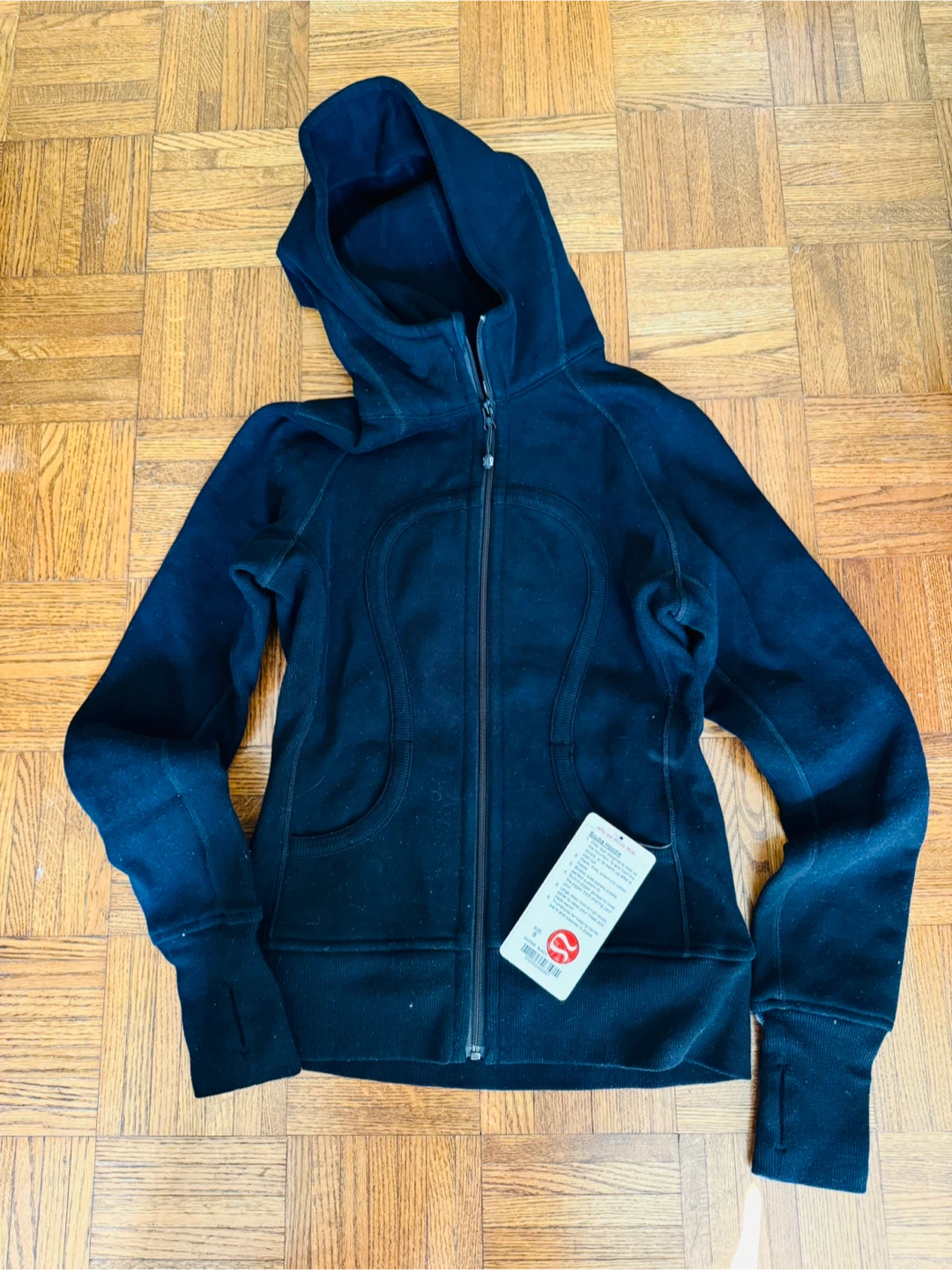 Lululemon Athletica Scuba Hoodie Black Size 6 Neo Vintage -New