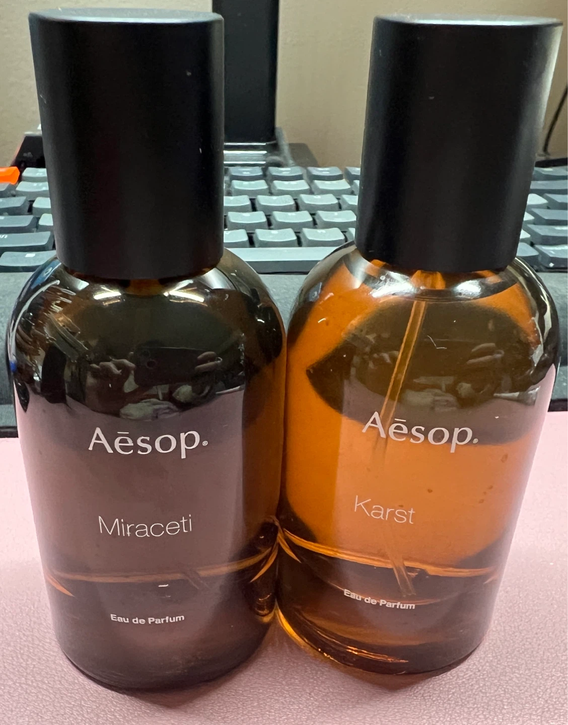 Aesop Miraceti and Karst Parfum
