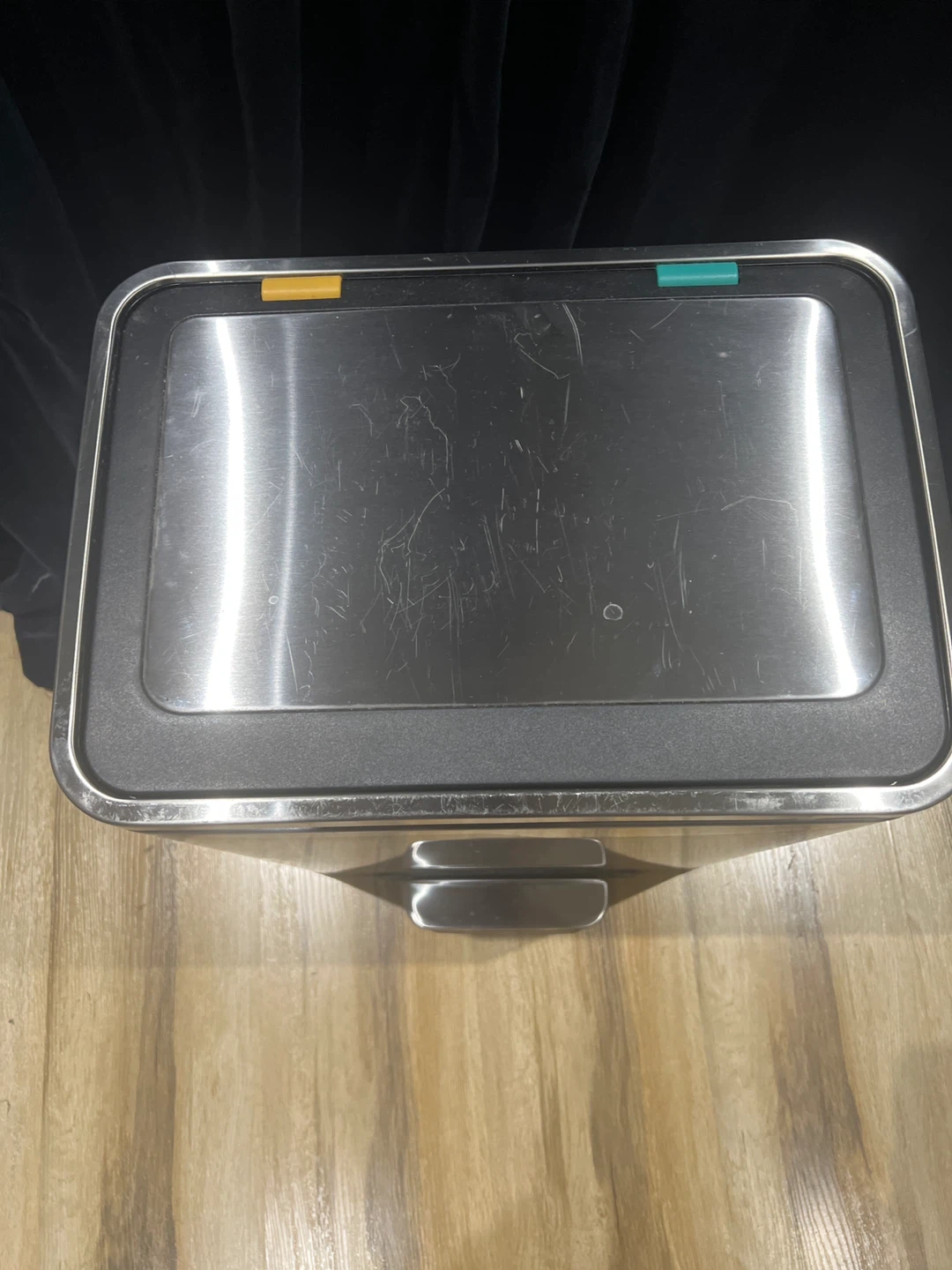 Stainless Steel Dual Compartment Recycling Bin - photo 2